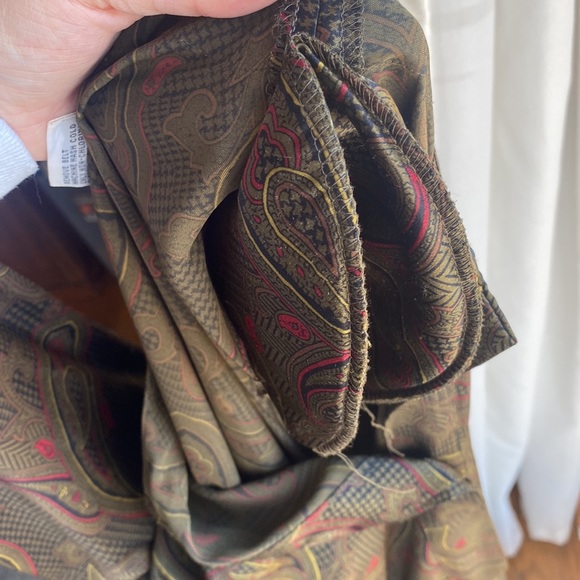 Vintage Talbots Long Sleeved Houndstooth and Paisley Dress (Size 6P) - Picture 9 of 12